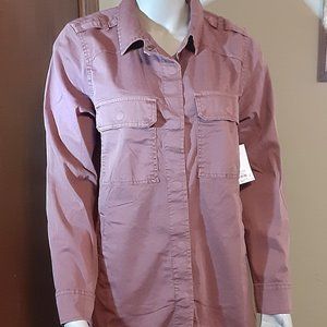 NWT Sonoma Goods For Life Utility Shirt/Jacket in a Dusty Rose color